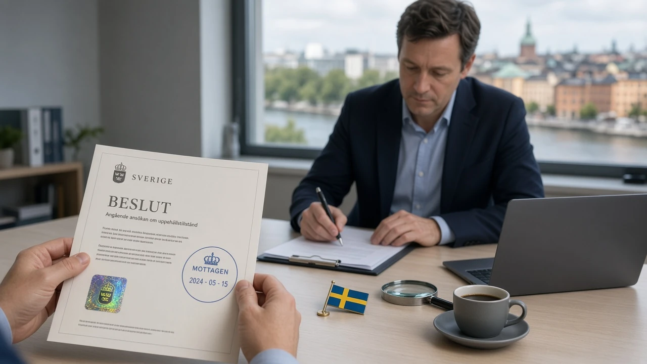 Inspektör granskar officiellt licensdokument för nytt casino i Sverige